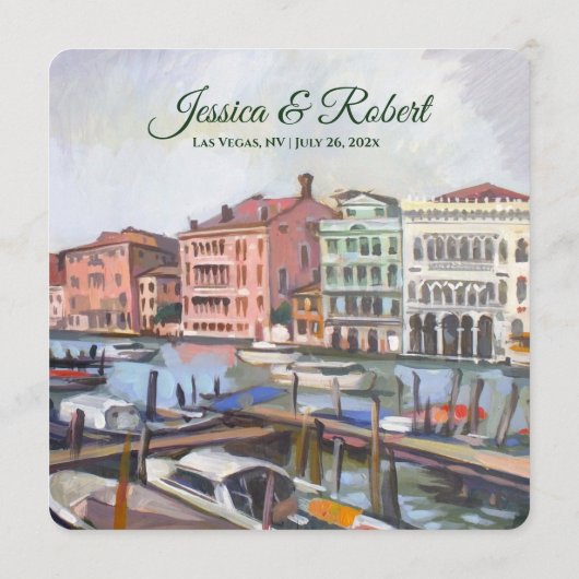 Menu Thème italien - Mariage vénitien (Dos)