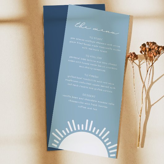 Menu Thème Océan Bleu Clair Poussiéreux d'OCEANSID