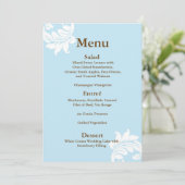 Menu Tiffany Damask Wedding (Staand voorkant)