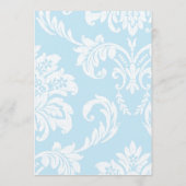 Menu Tiffany Mariage damassé (Dos)