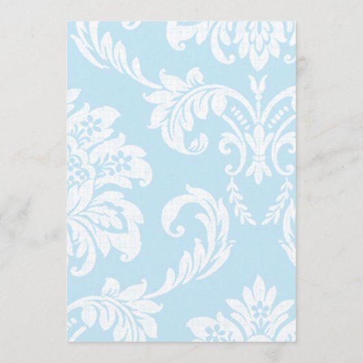 Menu Tiffany Mariage damassé (Dos)