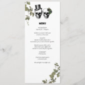 Menu Til Death Coeur gothique Mariage des crânes florau (Devant)