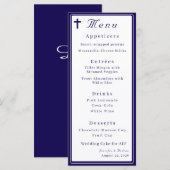 Menu Timeless Catholic Monogrammed Wedding (Devant / Derrière)