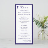 Menu Timeless Catholic Monogrammed Wedding (Debout devant)