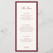 Menu Timeless Elegance Wedding  (Devant)