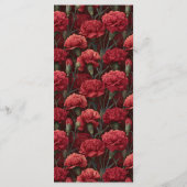 Menu Timeless Red Carnation Aesthetic Boho Wedding (Dos)