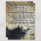 Menu To My Husband Decor | To My Husband Letter  (Devant / Derrière)