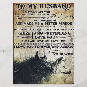 Menu To My Husband Decor To My Husband Letter