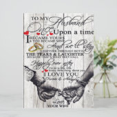 Menu To My Husband Letter, Love Quotes Gift (Debout devant)