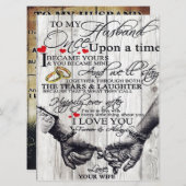 Menu To My Husband Letter, Love Quotes Gift (Devant / Derrière)