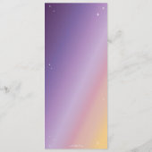 Menu Toile d'araignée diamant coucher de soleil violet  (Dos)