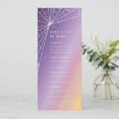 Menu Toile d'araignée diamant coucher de soleil violet  (Debout devant)