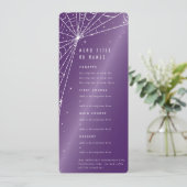 Menu Toile d'araignée violette élégante diamantée plate (Debout devant)