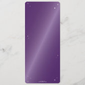 Menu Toile d'araignée violette élégante diamantée plate (Dos)