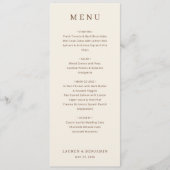 Menu Toile de Romance Wedding (Devant)