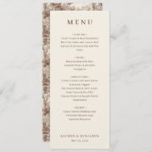 Menu Toile de Romance Wedding (Devant / Derrière)