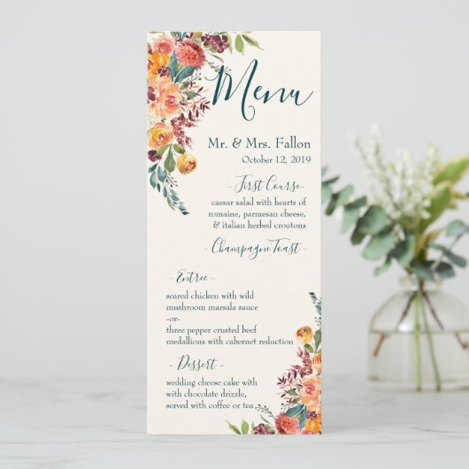 Menu Tomber amoureux (Debout devant)