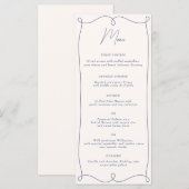 Menu Tourbillon minimaliste discrète (Devant / Derrière)