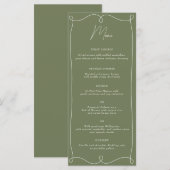 Menu Tourbillon minimaliste discrète (Devant / Derrière)