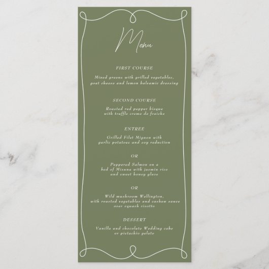 Menu Tourbillon minimaliste discrète (Devant)