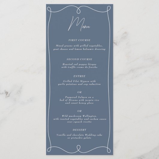 Menu Tourbillon minimaliste discrète (Devant)