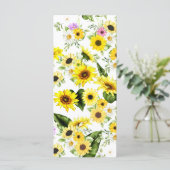 Menu Tournesol d'aquarelle 7 (Debout devant)