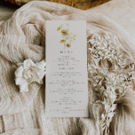 Menu Tournesol Rustique<br><div class="desc">Il s'agit d'un élégant modèle à la carte de tournesol avec de beaux tournesols aquarelle et des teintes de sauge crème. Tous les textes et polices sont modifiables sur ce design de tournesol rustique. Les seules couleurs qui ne sont pas modifiables sont les couleurs de l'aquarelle design floral // Pour...</div>