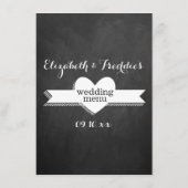 Menu Tout ce dont vous avez besoin est Love Chalkboard  (Dos)