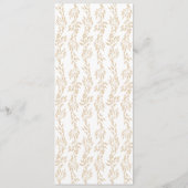 Menu traditionnel Crest Classique Mariage élégant (Dos)