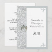 Menu traditionnel dentelle gris et blanc (Devant / Derrière)