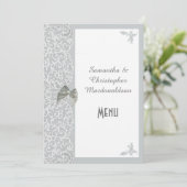 Menu traditionnel dentelle gris et blanc (Debout devant)