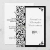 Menu traditionnel dentelle noir et blanc (Devant / Derrière)