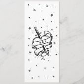 Menu Traditionnel Tattoo Mariage Rock Heart Food (Dos)