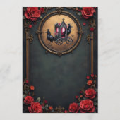 Menu Transport gothique avec Ravens et Rose. (Dos)