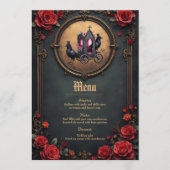 Menu Transport gothique avec Ravens et Rose. (Devant)