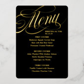 Menu Très Chic Invitation en Vrai Foil (Recto)