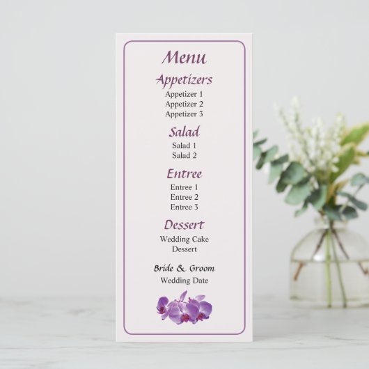 Menu Triple Orchidée (Debout devant)