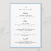 Menu Trisha Poudre Bleu Mariage moderne (Devant)
