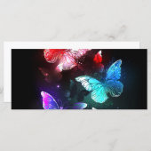 Menu Trois papillons brillants sur l'arrière - plan de (Devant / Derrière)