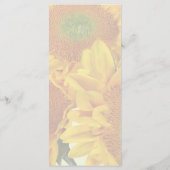 Menu Trois Tournesols Dorés (Dos)