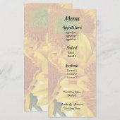 Menu Trois Tournesols Dorés (Devant / Derrière)