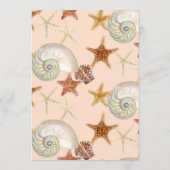 Menu Tropical Beach Shells Starfish Nautilus Été (Dos)