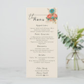 Menu Tropical Blues & Greens Eco-Friendly Beach Wedding (Debout devant)
