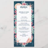 Menu Tropical Coral Reef | Nautical Beach Wedding (Devant)