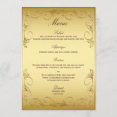 Menu tropical de dîner de mariage de destination (Dos)