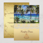 Menu tropical de dîner de mariage de destination (Devant / Derrière)