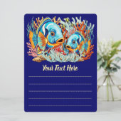 Menu Tropical Fish Colorful Summer Vibes (Debout devant)
