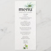 Menu Tropical Hawaiian Coconut Lime mariage (Devant)