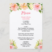 Menu Tropical Jungle Floral Wedding (Devant)