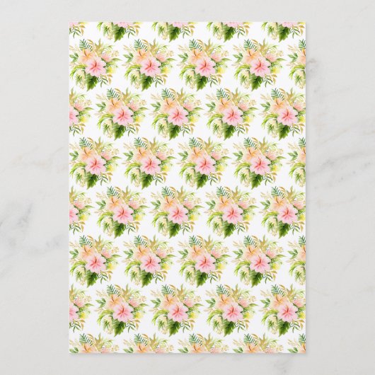 Menu Tropical Jungle Floral Wedding (Dos)